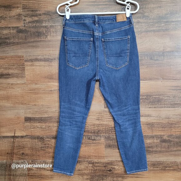 American Eagle Dream Jeans 8 XS Jegging Super Hi Rise Tummy Control Medium Wash - Picture 2 of 14